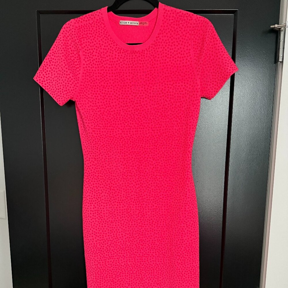 Alice + Olivia Hot Pink Mini Dress